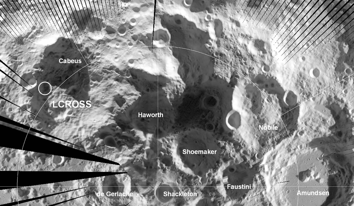 Постоянно затененные кратеры на южном полюсе Луны оказались аномально глубокими