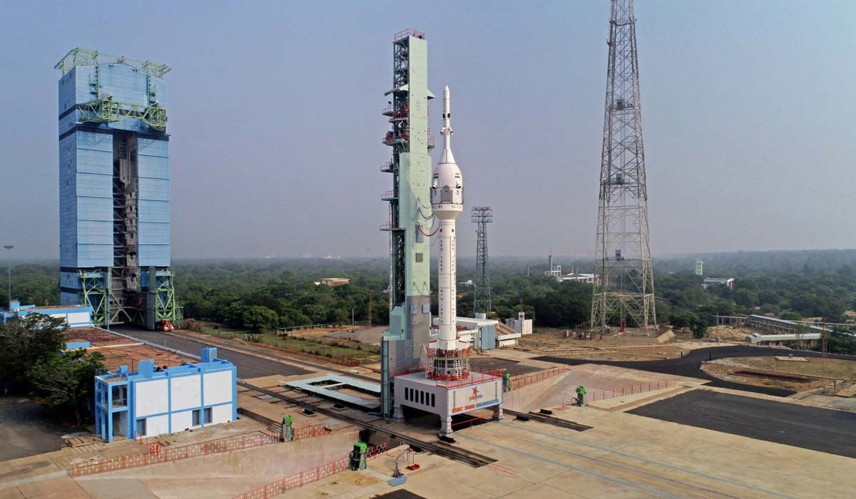 TV-D1 Gaganyaan Abort Test Booster on launchpad