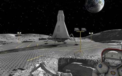 Ученые планируют расплавить лунную пыль, чтобы построить лунные дороги