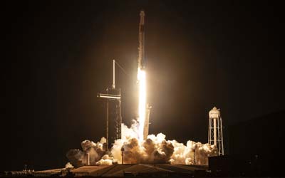 Запуск ракеты Falcon 9 с космическим кораблем SpaceX Dragon CRS-2 SpX-29