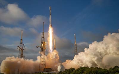 Запуск ракеты Falcon 9 Block 5 со спутниками O3b mPower 5 & 6