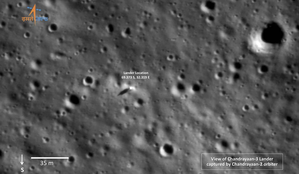 Фото места посадки индийской лунной миссии Chandrayaan-3