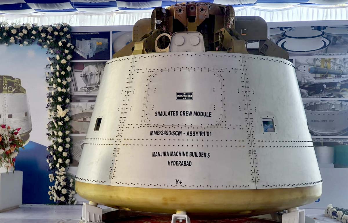 ISRO получило сборку конструкции имитированного модуля экипажа для миссии испытательного транспортного средства