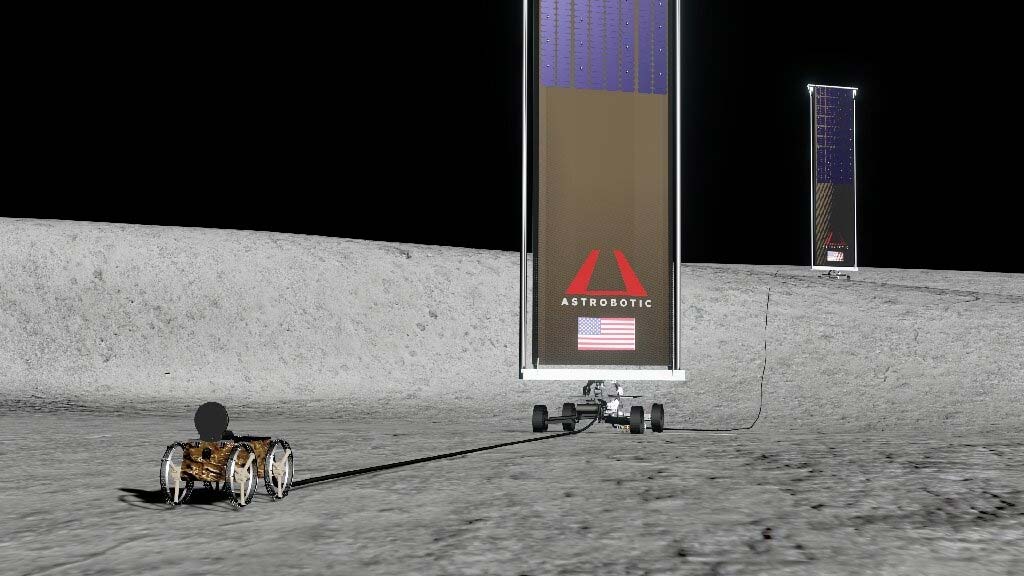 Солнечные панели Astrobotic на Луне