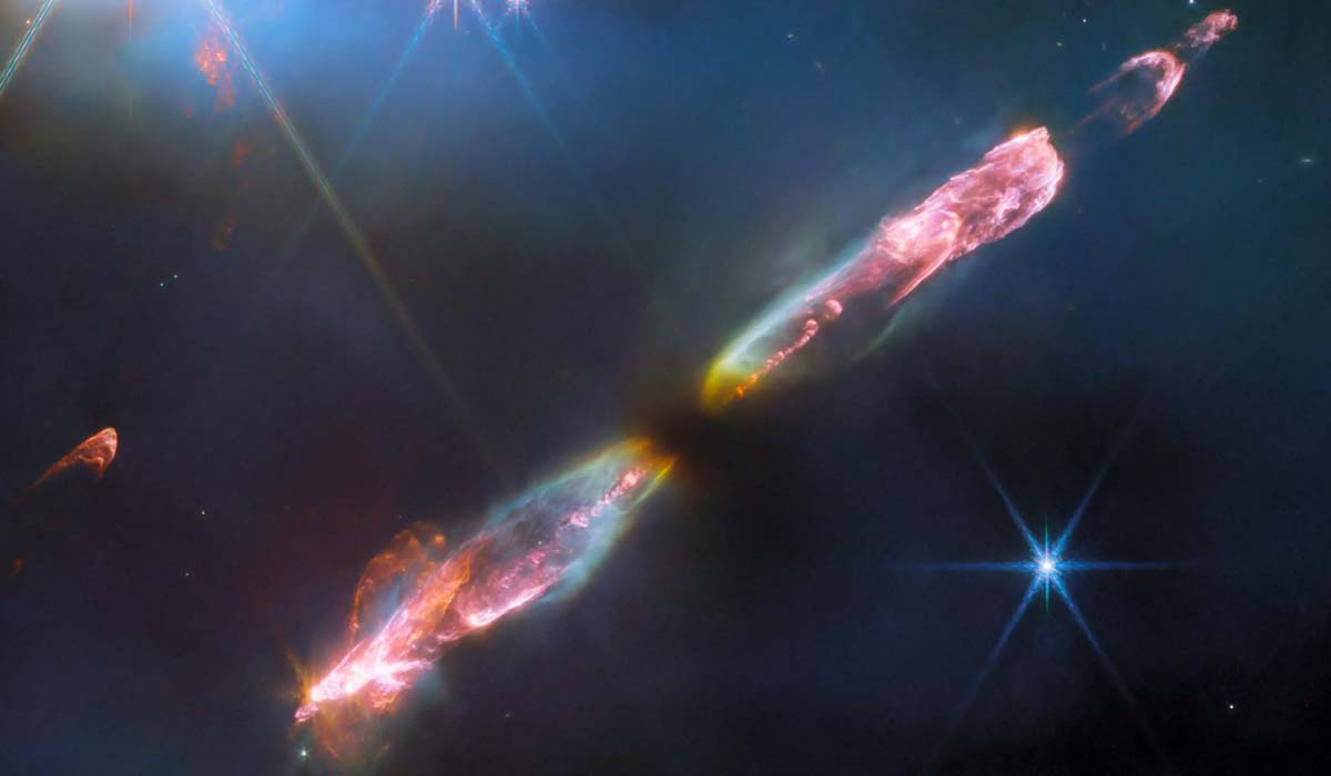 Звездный захват Уэбба: сверхзвуковое истечение из новорожденной звезды