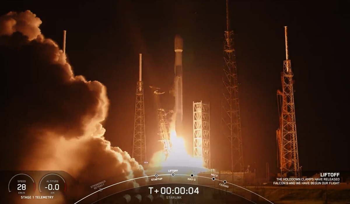 Запуск ракети Falcon 9 Block 5 з групою супутників Starlink Group 6-19