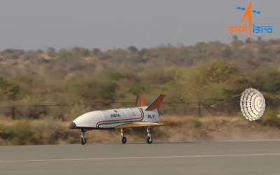ISRO успешно провела автономную посадку многоразовой ракеты-носителя RLV LEX (видео)