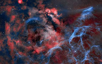 Астрофотограф снимает остатки сверхновой Vela с яркими деталями