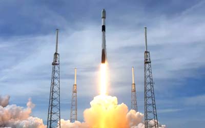 Запуск ракеты Falcon 9 Block 5 со спутниками Starlink Group 2-9