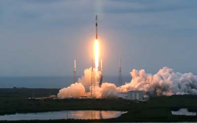 Запуск ракеты Falcon 9 Block 5 со спутниками O3b mPower 3&4