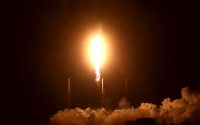 Запуск спутника BADR-8 с помощью ракеты-носителя SpaceX Falcon 9