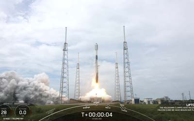 Запуск группы спутников Starlink Group 5-12 с помощью ракеты Falcon 9 Block 5 — 24 июня 2023 года