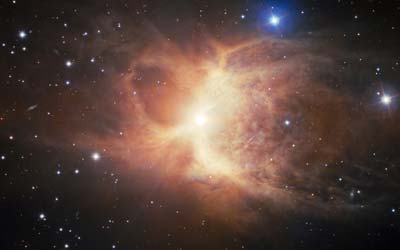 Редкая двухлепестковая туманность напоминает переполненный космический «кувшин»