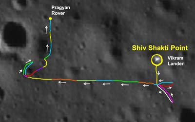 Луноход Pragyan преодолел общее расстояние в 100 метров!