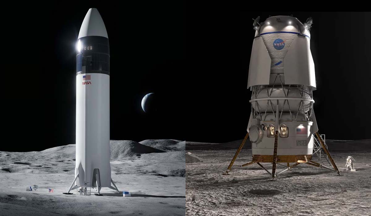 Blue Origin и SpaceX начинают работу над грузовыми версиями пилотируемых лунных кораблей