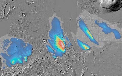 Mars Express обнаружил скрытые запасы льда на экваторе Марса