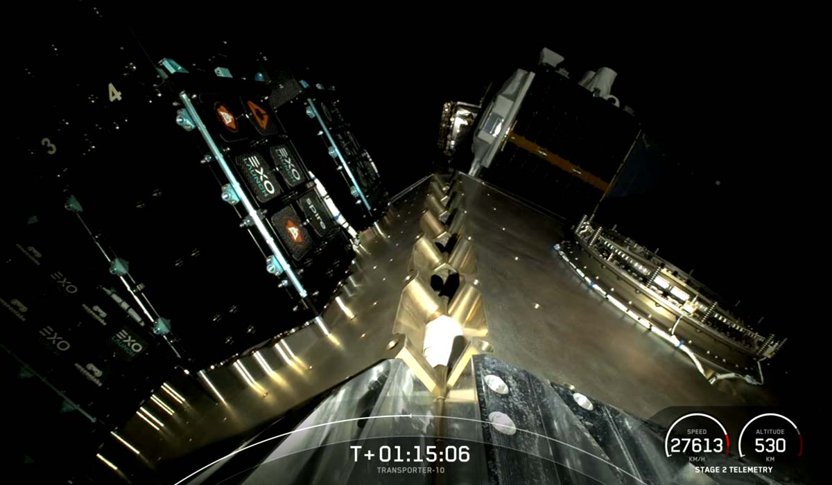 Десятая миссия SpaceX Transporter: спутники и сложности с отслеживанием