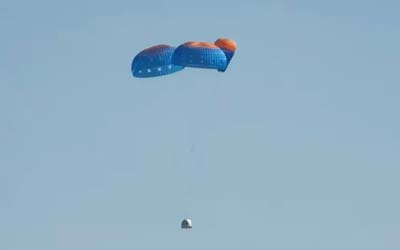 Blue Origin расследует проблему с парашютом New Shepard
