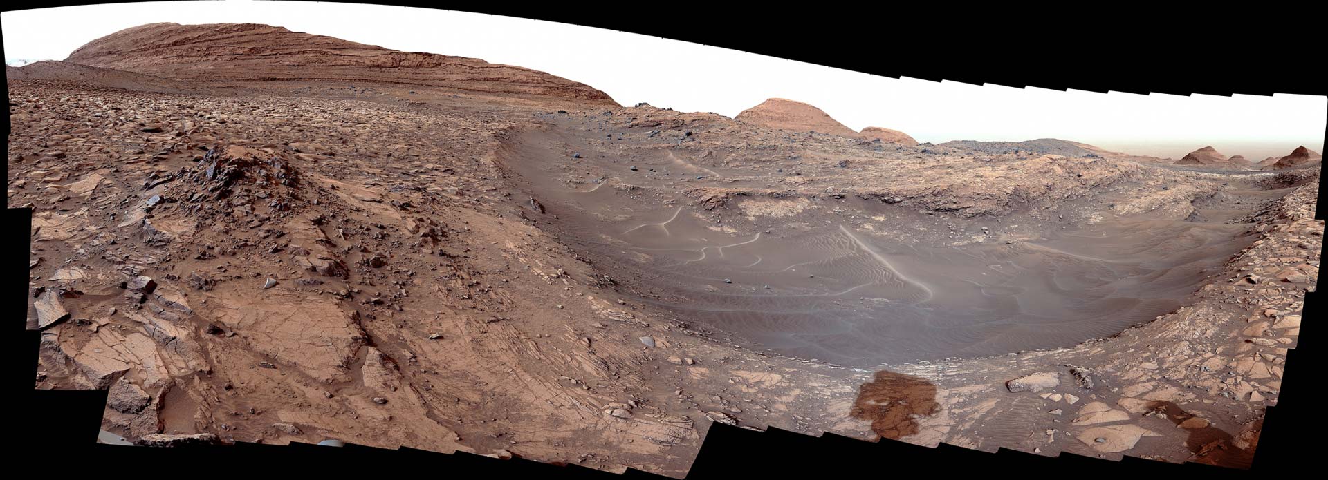 Mars Gediz Vallis panoramic view