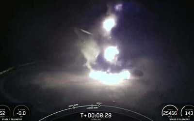 Ракету-носій Falcon 9 втрачено внаслідок рідкісної невдалої посадки