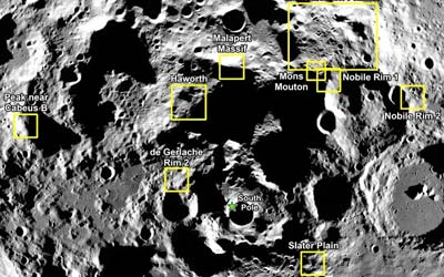 NASA обновило список мест для посадки Artemis 3