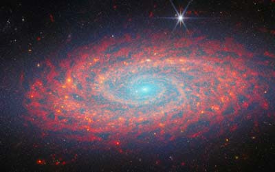 Webb прослеживает закрученные спиральные рукава в инфракрасном диапазоне