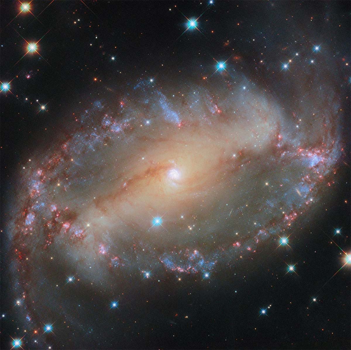 Хаббл наблюдает за спиральной галактикой NGC 2566