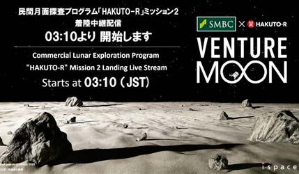 Прямая трансляция посадки японского лунного модуля Hakuto-R Mission 2