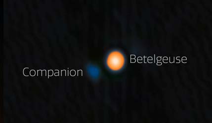 Астрономы нашли давно предсказанную звёздную компаньонку Бетельгейзе