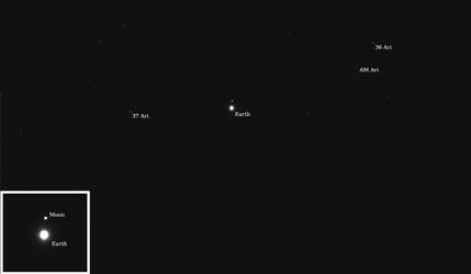 Зонд NASA Psyche сфотографировал Землю и Луну с дистанции ~290 млн км