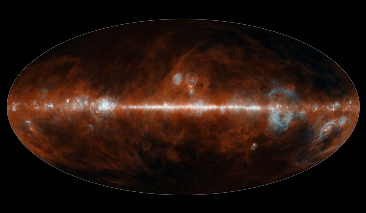 NASA SPHEREx завершила уникальный инфракрасный обзор всего неба в 102 цветах