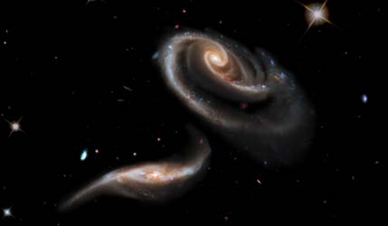 Взаимодействующие галактики Arp 273: деформация, столкновение и звездообразование