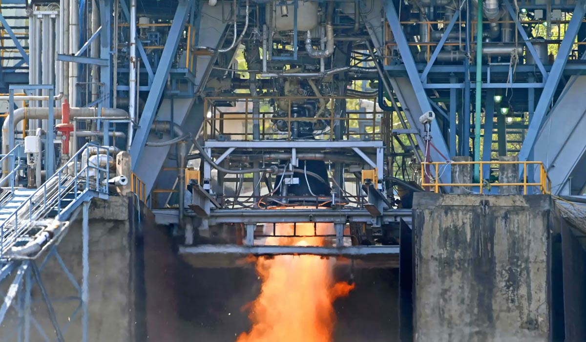 ISRO испытала криогенный двигатель CE-20 с тягой 22 тонны для ракеты LVM3