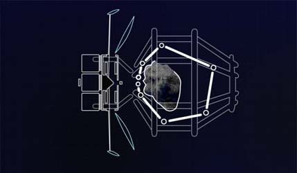 Схема устройства Capture Bag компании TransAstra для захвата астероидов