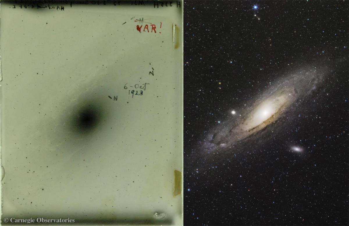 знаменитая фотопластинка Хаббла с надписью «VAR!»