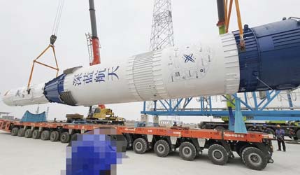 Вывоз ракеты Nebula-1 Deep Blue Aerospace