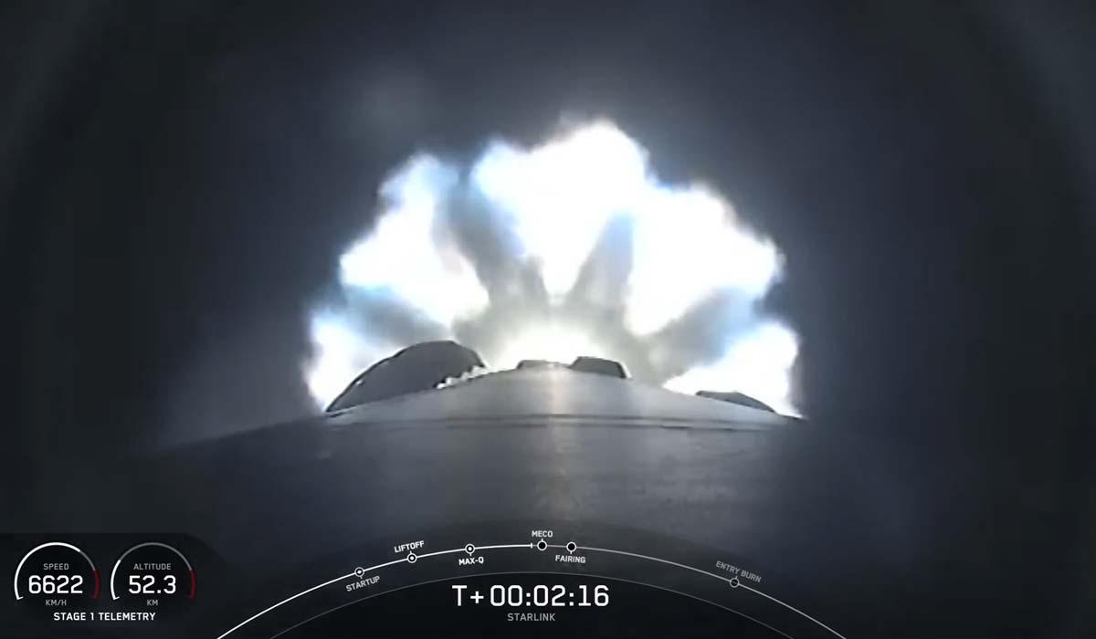 Запуск ракеты Falcon 9 Block 5 с группой спутников Starlink Group 11-3