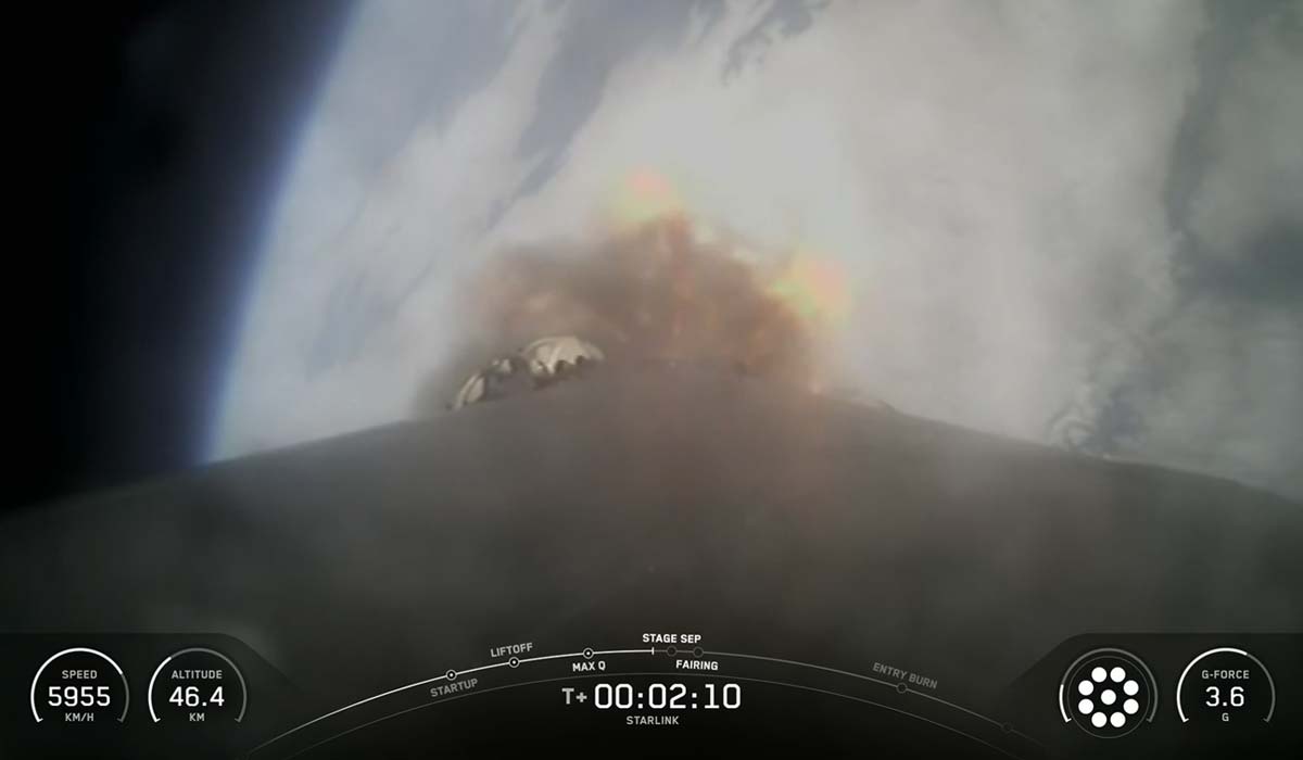Запуск ракеты Falcon 9 Block 5 со спутниками Starlink Group 15-8