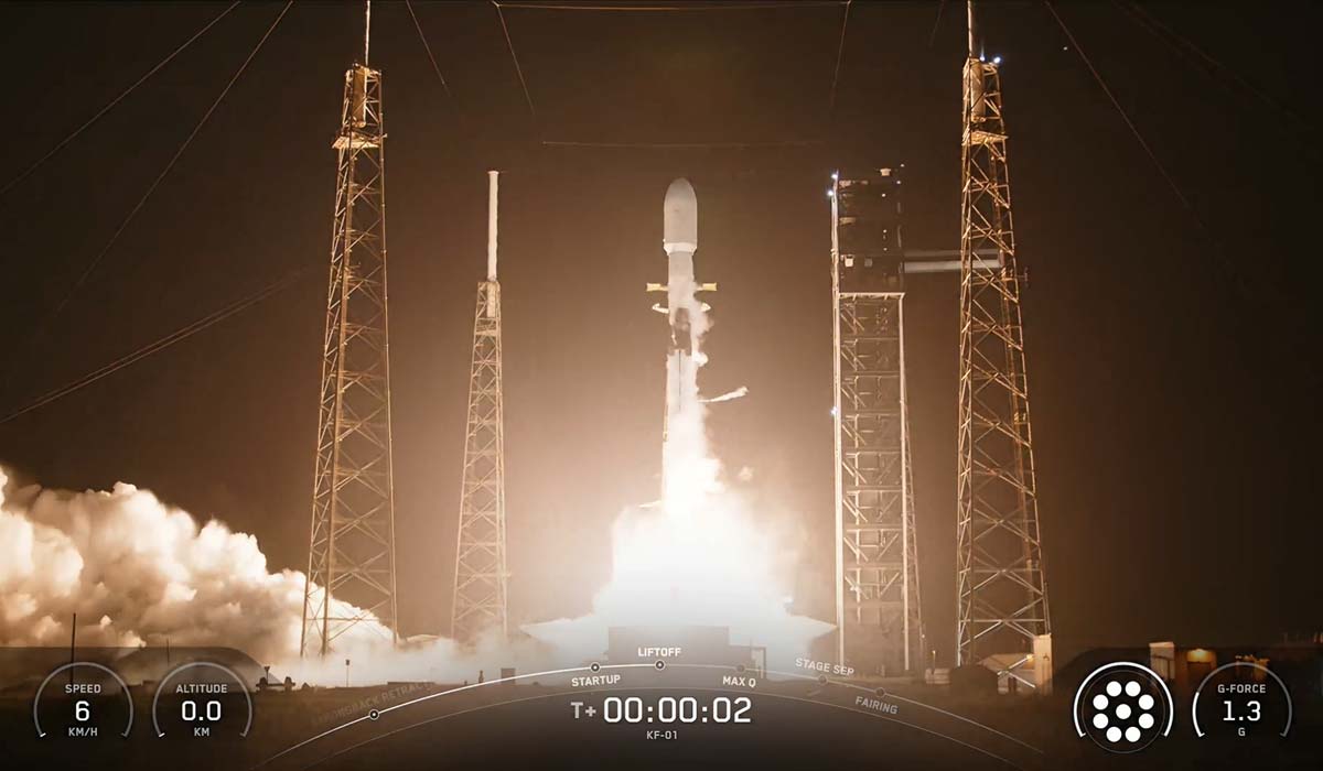 Запуск ракеты Falcon 9 Block 5