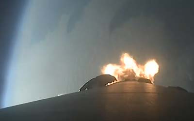 Запуск ракеты Falcon 9 Block 5 с группой спутников Starlink Group 9-3