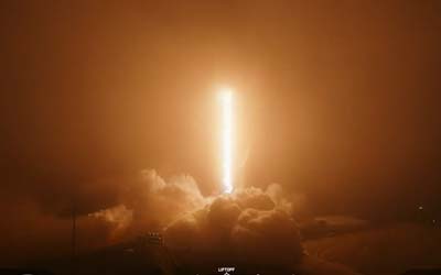 Запуск ракеты Falcon 9 Block 5 с группой спутников Starlink Group 9-5