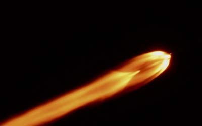 Запуск ракеты Falcon 9 Block 5 с группой спутников Starlink Group 12-1