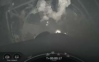 Запуск ракеты Falcon 9 Block 5 с группой спутников Starlink Group 6-70