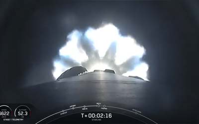 Запуск ракеты Falcon 9 Block 5 с группой спутников Starlink Group 11-3