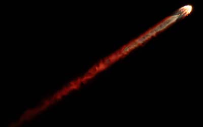 Запуск ракеты Falcon 9 Block 5 с группой спутников Starlink Group 12-6