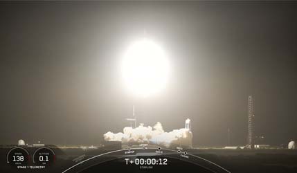 Запуск ракеты Falcon 9 Block 5 с группой спутников Starlink Group 6-83