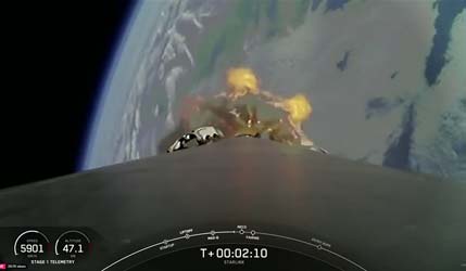 Запуск ракеты Falcon 9 Block 5 со спутниками Starlink Group 15-5