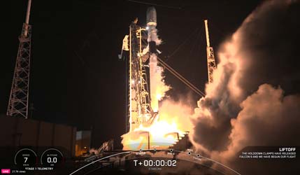 Запуск ракеты Falcon 9 Block 5 с группой спутников Starlink Group 12-15