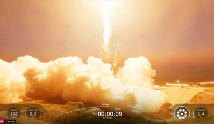 Запуск ракеты Falcon 9 Block 5 со спутниками Starlink Group 15-9