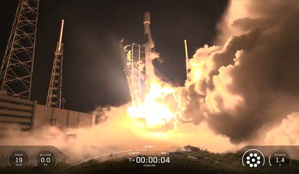 Запуск ракеты Falcon 9 Block 5 с группой спутников Starlink Group 10-25